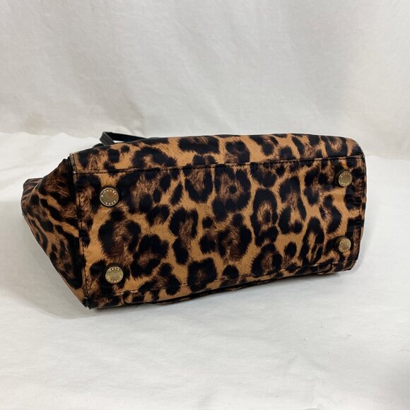 Michael Kors Leopard Nylon Kelsey Tote Bag Purse - Picture 5 of 13
